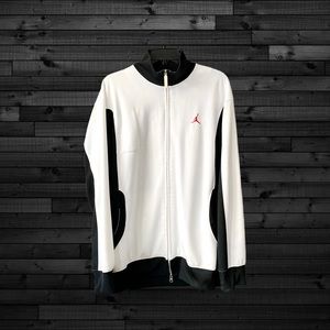 Jordan Brand White Black zip up performance  XL